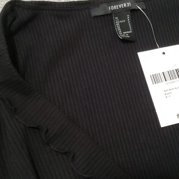 Black V neck body suit - Picture 5 of 5